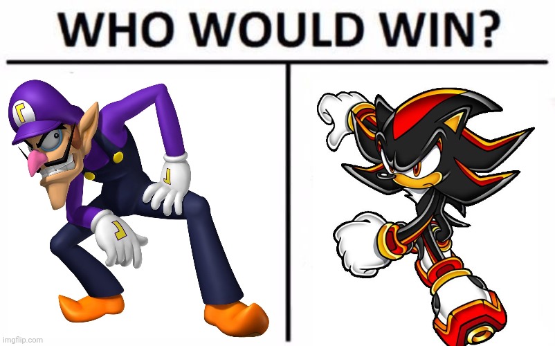 Who do you want to the next DLC in smash | image tagged in memes,who would win,dlc,super smash bros,waluigi,shadow the hedgehog | made w/ Imgflip meme maker
