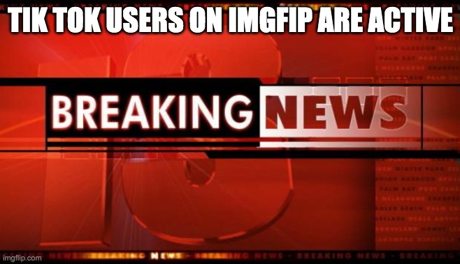 They are charliedemilo,HuffandPuff, and dice wairror | TIK TOK USERS ON IMGFIP ARE ACTIVE | image tagged in breaking news | made w/ Imgflip meme maker