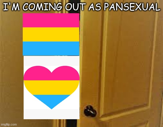 I'm Pansexual | I'M COMING OUT AS PANSEXUAL | image tagged in pansexual,lgbtq,gender doesnt matter,in my relationships | made w/ Imgflip meme maker