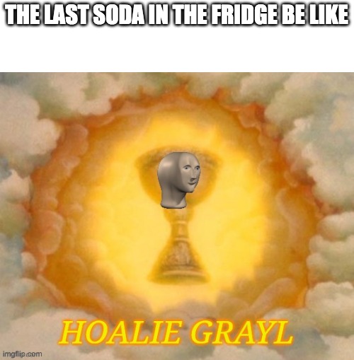 Everyone wants | THE LAST SODA IN THE FRIDGE BE LIKE | image tagged in meme man hoalie grayl | made w/ Imgflip meme maker