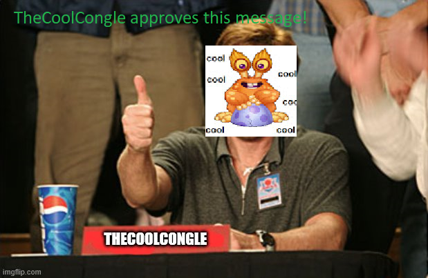 High Quality TheCoolCongle approves Blank Meme Template