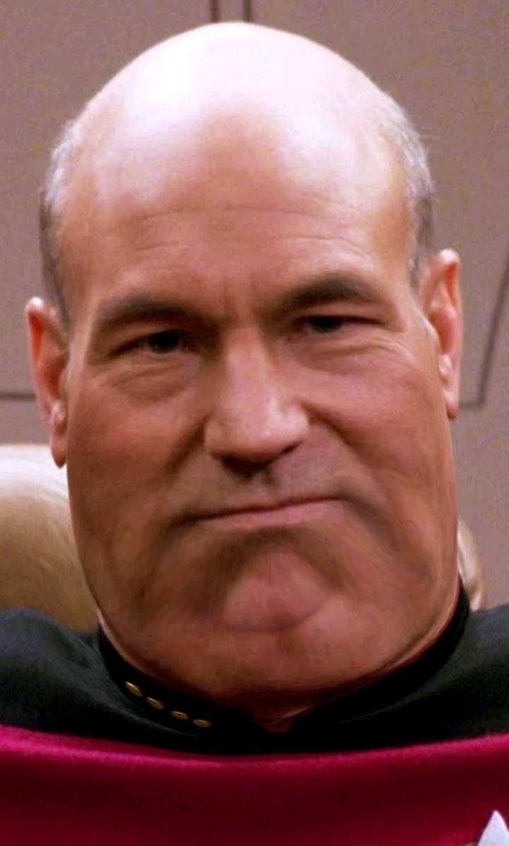 High Quality Fat Picard Blank Meme Template
