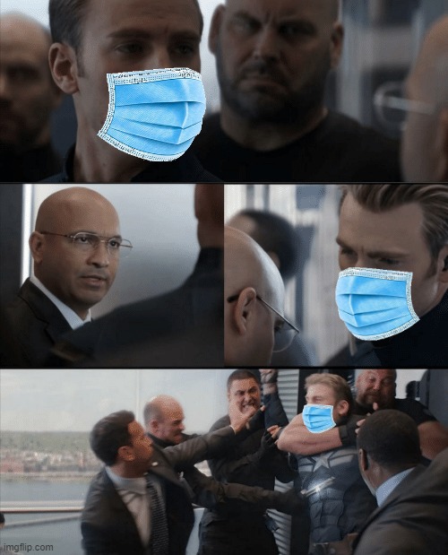 Captain Social Distance Blank Meme Template