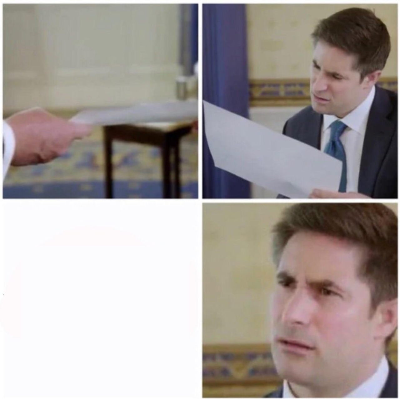 High Quality confused interviewer Blank Meme Template