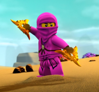 Lego Ninjago pink Zane Blank Meme Template
