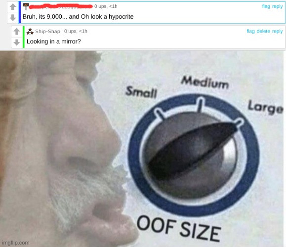 image tagged in oof size large | made w/ Imgflip meme maker