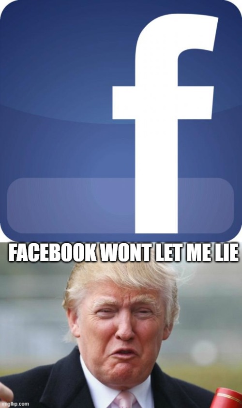 About time | FACEBOOK WONT LET ME LIE | image tagged in facebook,trump crybaby,maga,impeach trump,politics,memes | made w/ Imgflip meme maker