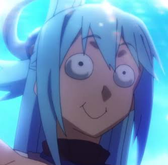 High Quality Scared Aqua face Blank Meme Template