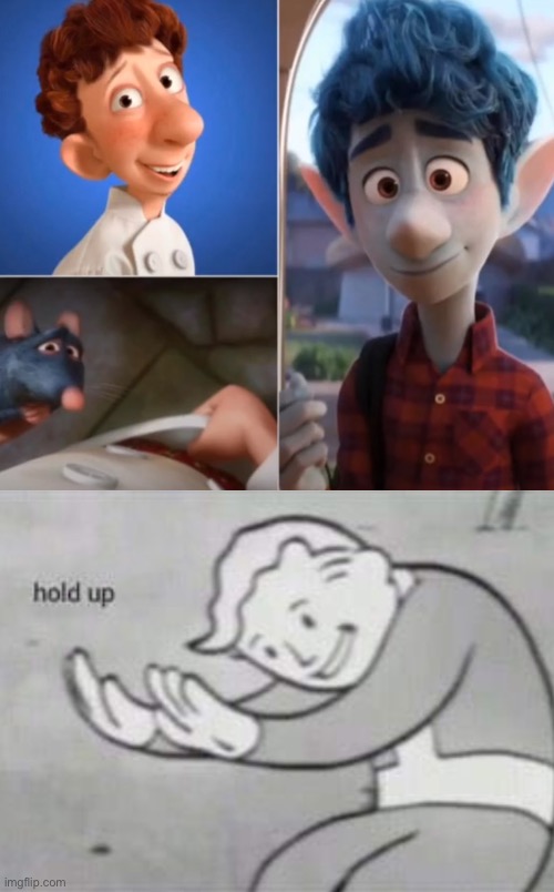 Hold up... | image tagged in disney,fallout hold up | made w/ Imgflip meme maker