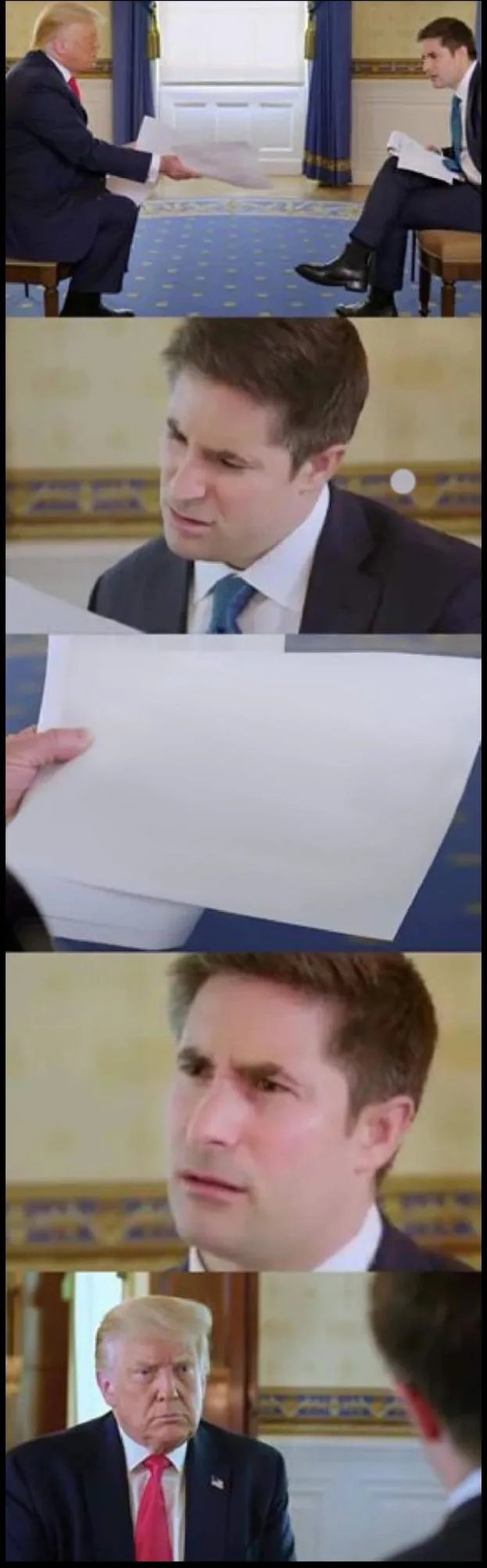 High Quality Trump Interview Reaction Full Blank Meme Template