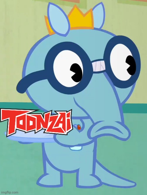 Sniffles with Toonzai Logo | image tagged in non-amused sniffles htf,toonzai logo,memes | made w/ Imgflip meme maker