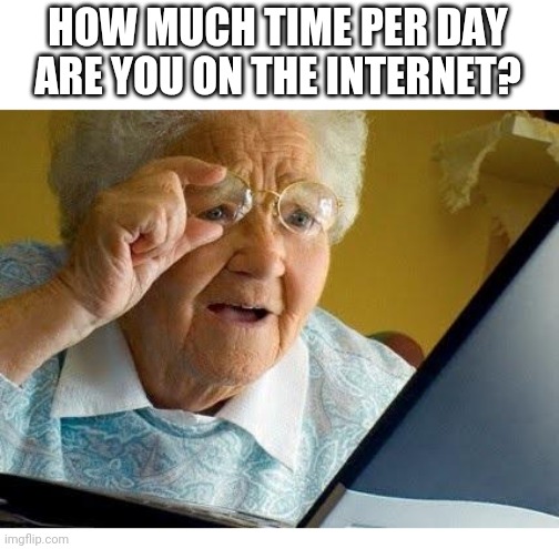 Bonus question: how much time on imgflip per day | HOW MUCH TIME PER DAY ARE YOU ON THE INTERNET? | made w/ Imgflip meme maker