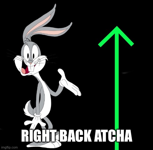 upvote rabbit | RIGHT BACK ATCHA | image tagged in upvote rabbit | made w/ Imgflip meme maker