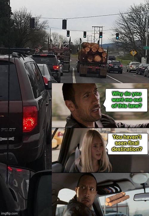 Duck Rock! | image tagged in the rock driving,final destination,memes,funny | made w/ Imgflip meme maker