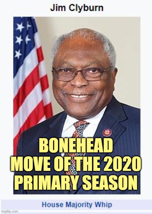 BONEHEAD MOVE OF THE 2020 PRIMARY SEASON | made w/ Imgflip meme maker