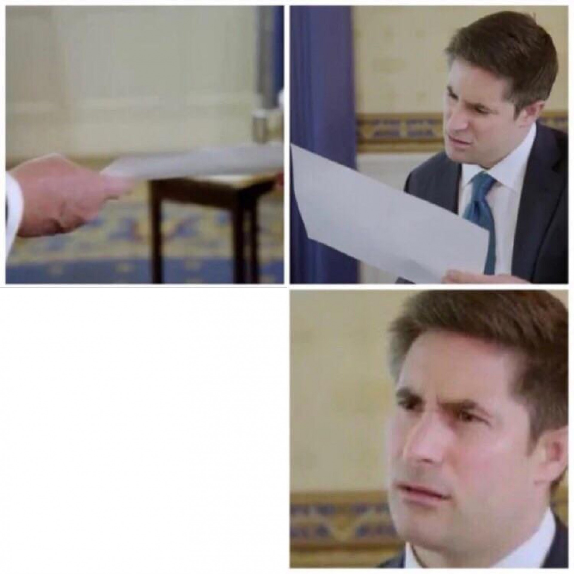High Quality Swan Interview Blank Meme Template