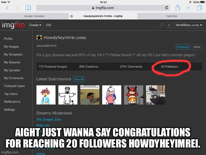 Nothing interesting. | AIGHT JUST WANNA SAY CONGRATULATIONS FOR REACHING 20 FOLLOWERS HOWDYHEYIMREI. | image tagged in congratulations | made w/ Imgflip meme maker
