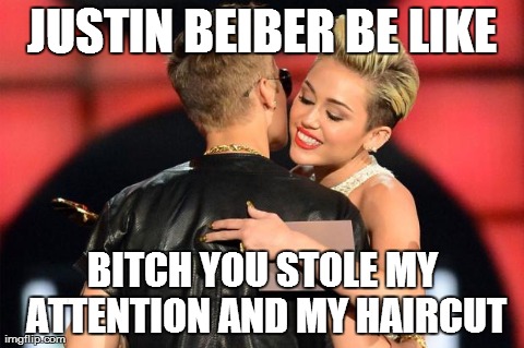 image tagged in justin bieber,miley cyrus,celebs | made w/ Imgflip meme maker
