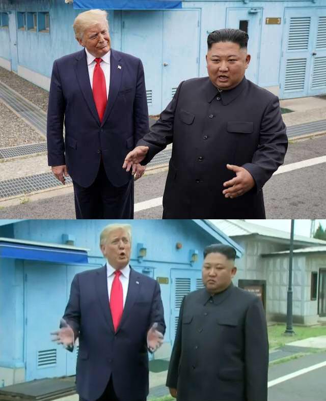 Trump and Kim Jung Un Blank Meme Template