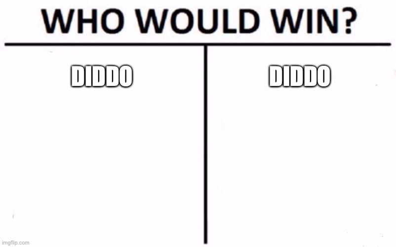 Who Would Win? Meme | DIDDO; DIDDO | image tagged in memes,who would win | made w/ Imgflip meme maker