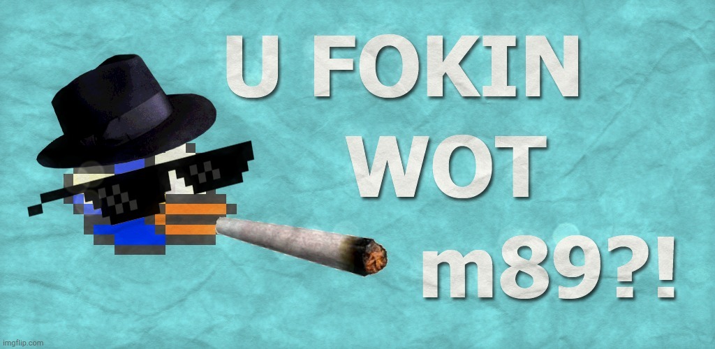 U Fokin Wot m89?! | image tagged in u fokin wot m89 | made w/ Imgflip meme maker