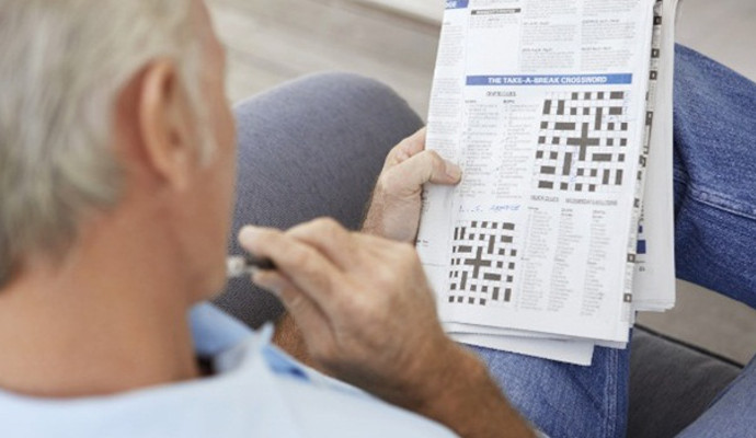 Joe Biden doing crosswords Blank Meme Template