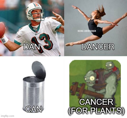 Dan Dancer CAN Cancer | CANCER
(FOR PLANTS) | image tagged in dan dancer can cancer,plants vs zombies | made w/ Imgflip meme maker
