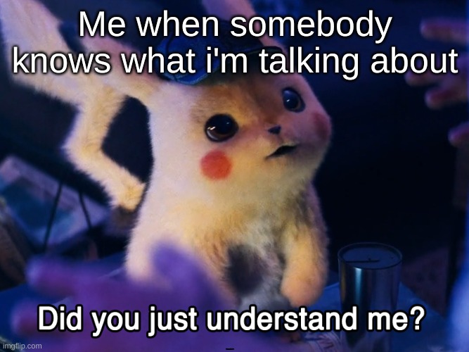 Nobody ever does | Me when somebody knows what i'm talking about; Did you just understand me? | image tagged in did u understand me | made w/ Imgflip meme maker