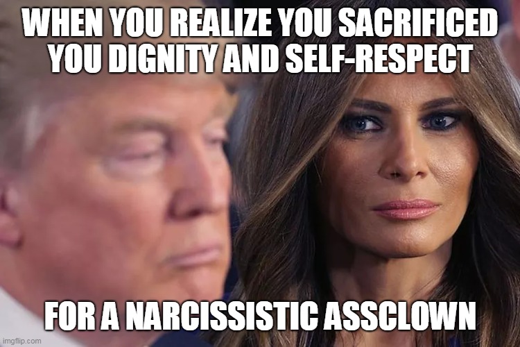 WHEN YOU REALIZE YOU SACRIFICED YOU DIGNITY AND SELF-RESPECT; FOR A NARCISSISTIC ASSCLOWN | made w/ Imgflip meme maker