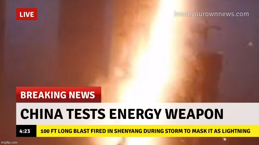 Shenyang energy weapon | image tagged in laser,made in china,angry aliens,weapon of mass destruction,world war 3,imagine dragons | made w/ Imgflip meme maker
