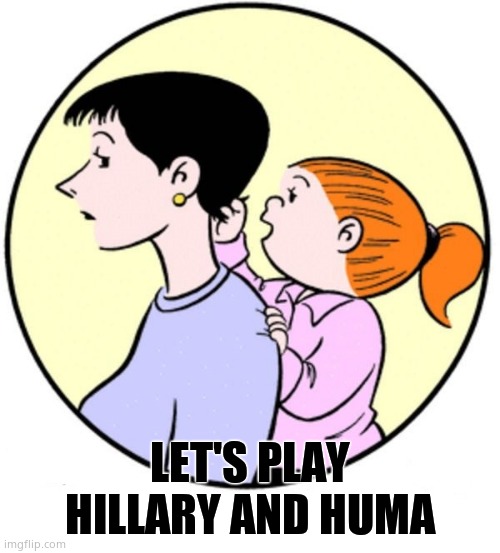 Family circus | LET'S PLAY HILLARY AND HUMA | image tagged in family circus | made w/ Imgflip meme maker