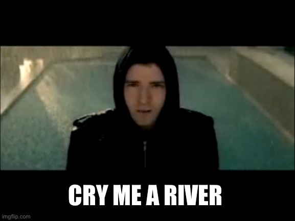 Cry Me A River | CRY ME A RIVER | image tagged in cry me a river | made w/ Imgflip meme maker
