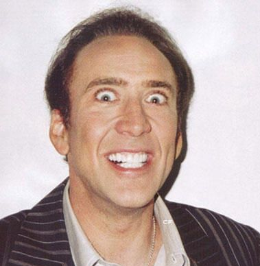 Crazy nick cage Blank Meme Template
