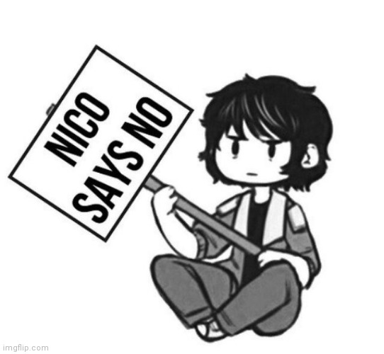 nico di angelo says no | image tagged in nico di angelo says no | made w/ Imgflip meme maker