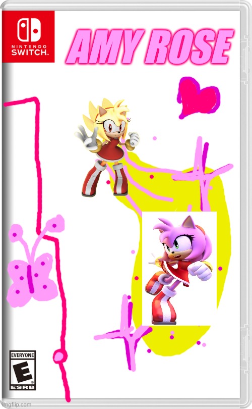 Nintendo Switch | AMY ROSE | image tagged in nintendo switch,amy rose,sonic games,girl games | made w/ Imgflip meme maker