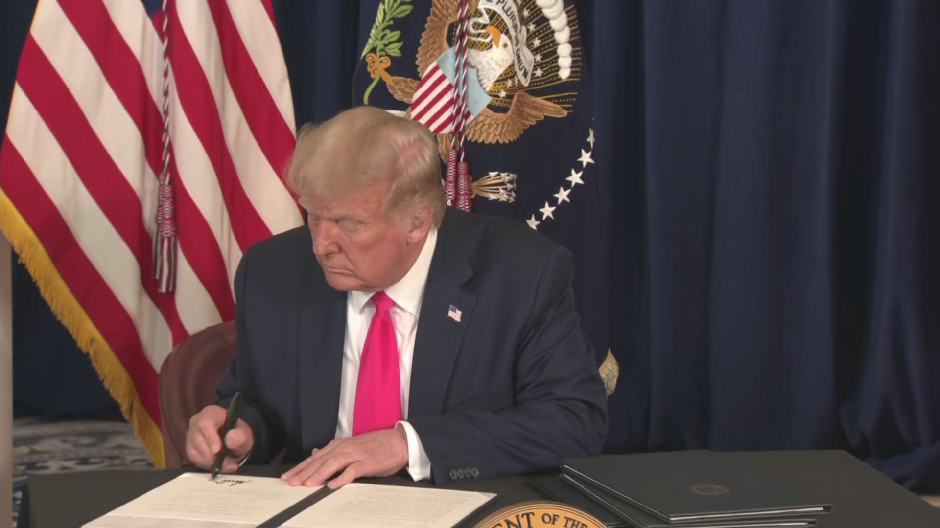 trump signs order Blank Meme Template