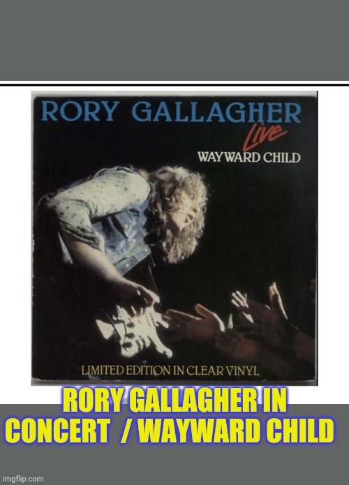 You always go your own way always play with knives watch that you don't cut yourself ya'know your a wayward child | RORY GALLAGHER IN CONCERT  / WAYWARD CHILD | image tagged in i guarantee it,classic rock,electric,blues | made w/ Imgflip meme maker