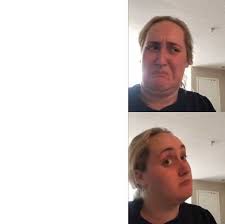 High Quality Frowning woman Blank Meme Template