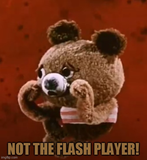 NOT THE FLASH PLAYER! | made w/ Imgflip meme maker