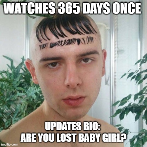sexy guy | WATCHES 365 DAYS ONCE; UPDATES BIO: 
ARE YOU LOST BABY GIRL? | image tagged in tinder,funny memes,lol | made w/ Imgflip meme maker