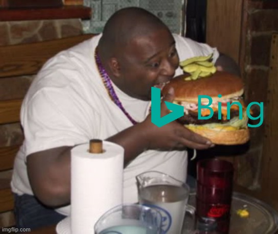 Fat guy eating burger | image tagged in fat guy eating burger | made w/ Imgflip meme maker