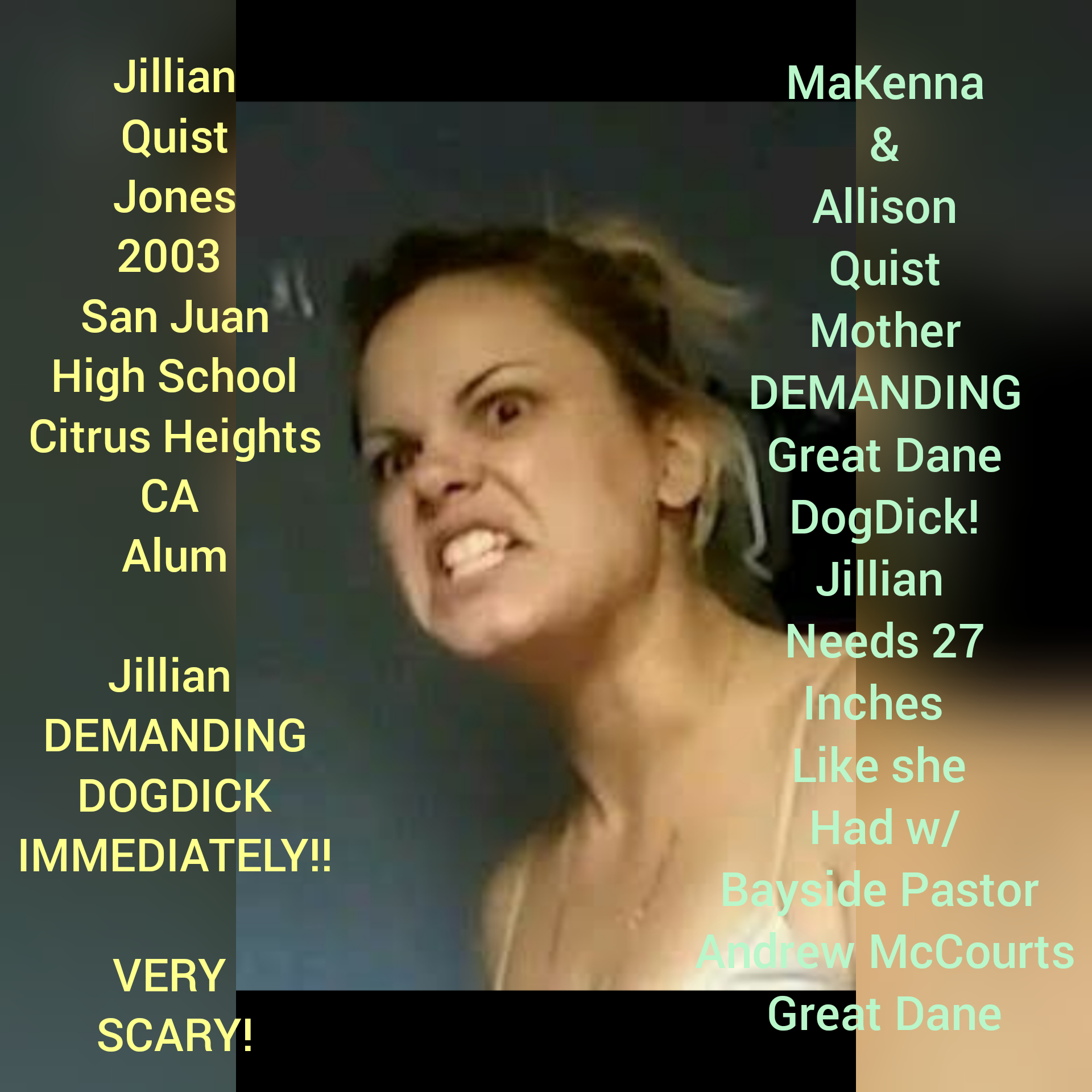 High Quality Jillian Quist Jones Eats DogDick Whole Blank Meme Template