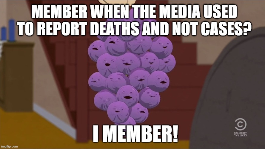 Lockdown Media | MEMBER WHEN THE MEDIA USED TO REPORT DEATHS AND NOT CASES? I MEMBER! | image tagged in memes,member berries,covid-19,covid19,coronavirus | made w/ Imgflip meme maker