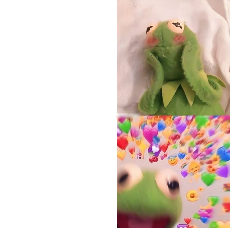 Kermit in love Blank Meme Template