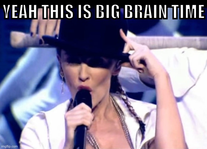 How dare she point to her head and think | YEAH THIS IS BIG BRAIN TIME | image tagged in kylie hat pointing,thinking,yeah this is big brain time,hats,how dare you,sarcasm | made w/ Imgflip meme maker
