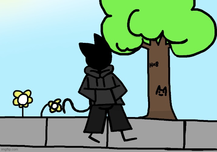 StickCat in a hoodie.. because why not? | made w/ Imgflip meme maker