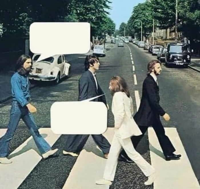 High Quality The Beatles Go Back Blank Meme Template