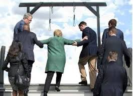 High Quality Hillary escorted to the gallows Blank Meme Template
