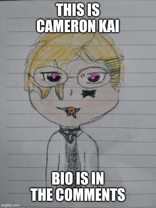 Cameron Kai | THIS IS CAMERON KAI; BIO IS IN THE COMMENTS | image tagged in oc | made w/ Imgflip meme maker