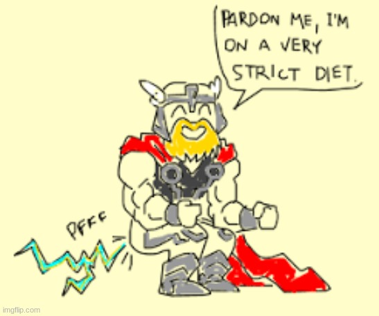 pardon me, I'm on a very strict diet | image tagged in pardon me,thor,strict diet | made w/ Imgflip meme maker